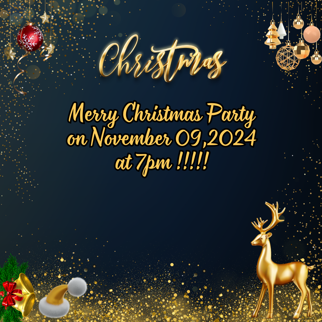 Digital Christmas Party Event Reminder Card
