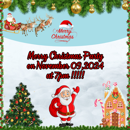 Digital Christmas Party Reminder Card