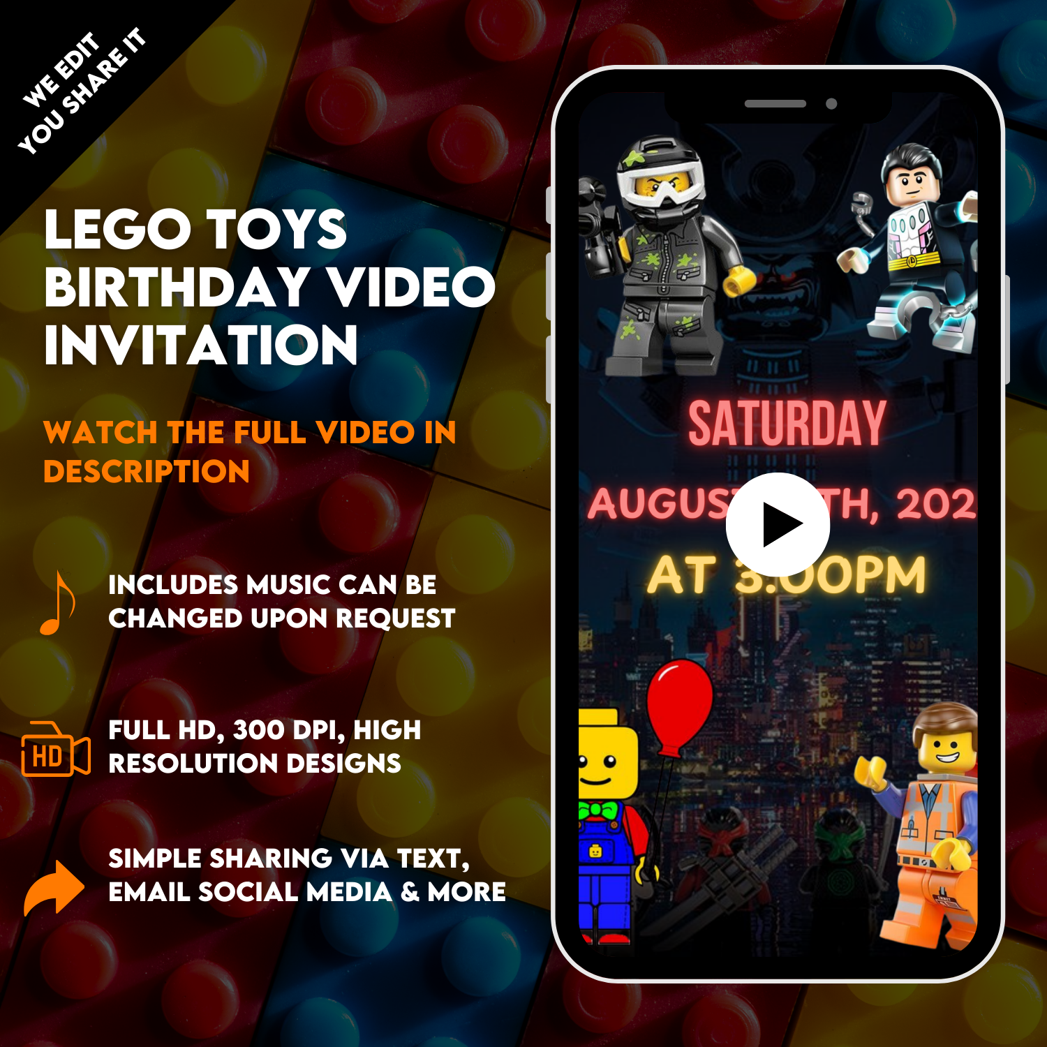 Lego virtual party sale