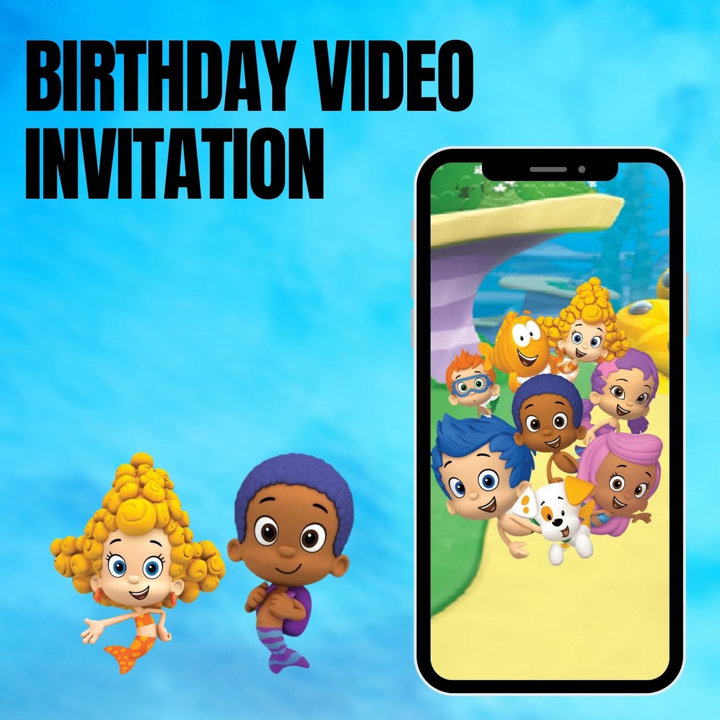 Bubble Guppies Birthday Video Invitation | Personalized Animated Invites