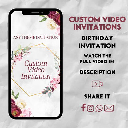 Custom Video Invitations | From Us Making Your Favourite Theme