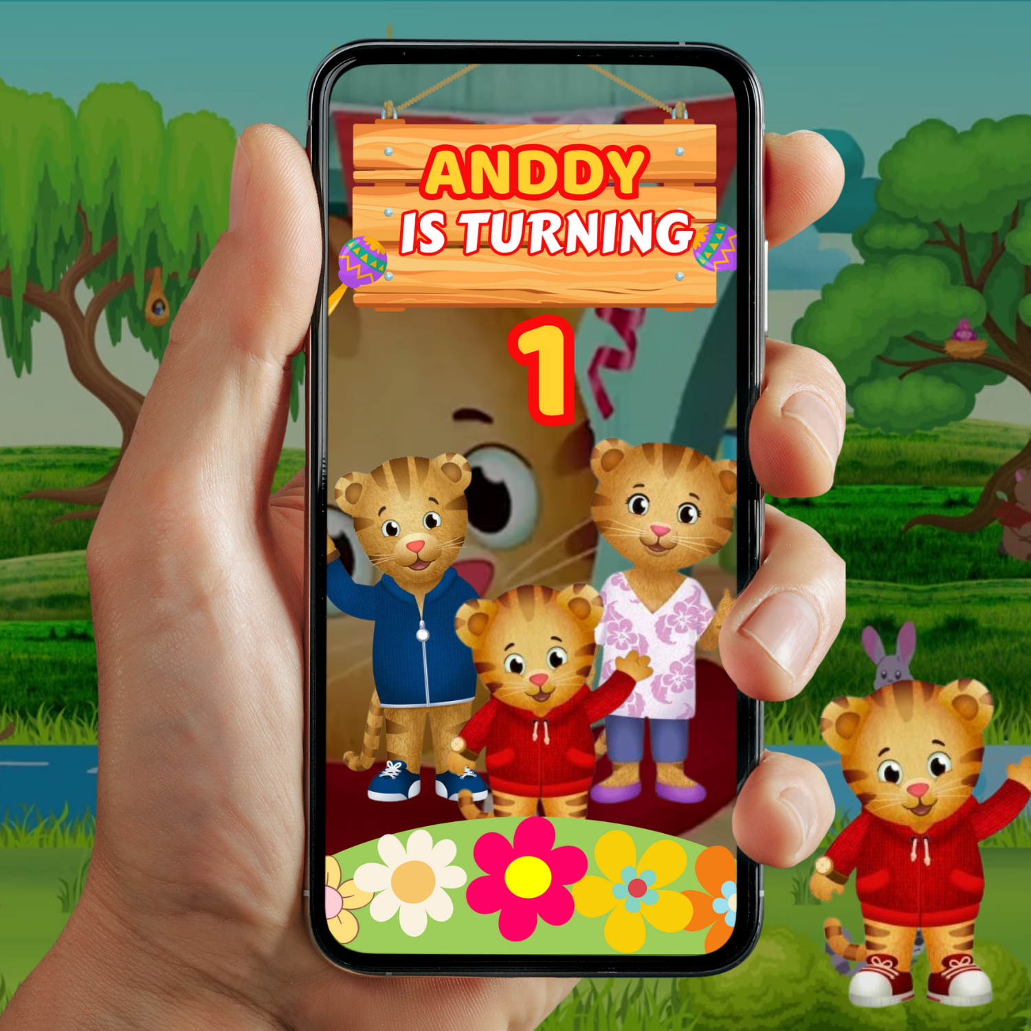 Daniel Tiger Birthday Party video Invitation | Digital Birthday Video Invitation