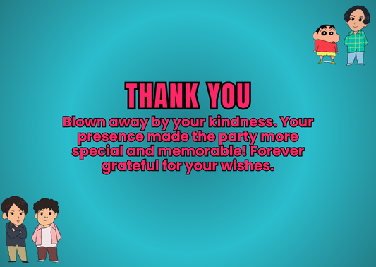 Digital Crayon Shin-Chan Thank You Card