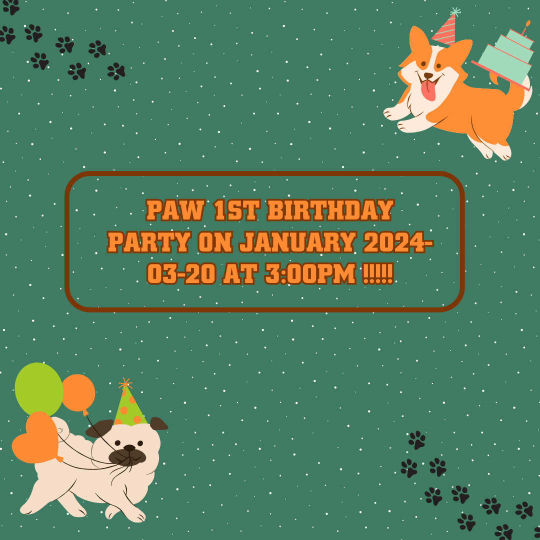 Digital Puppy Party Birthday Event Reminder Card