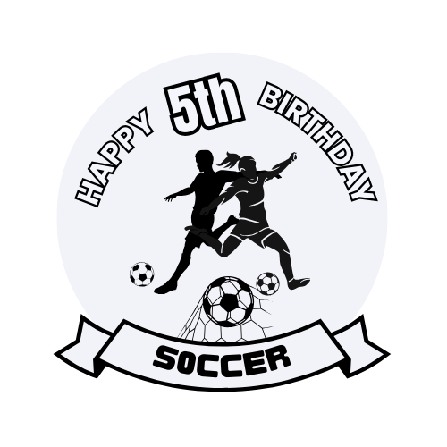 Digital Soccer Birthday Cake Topper – Mr.Invites