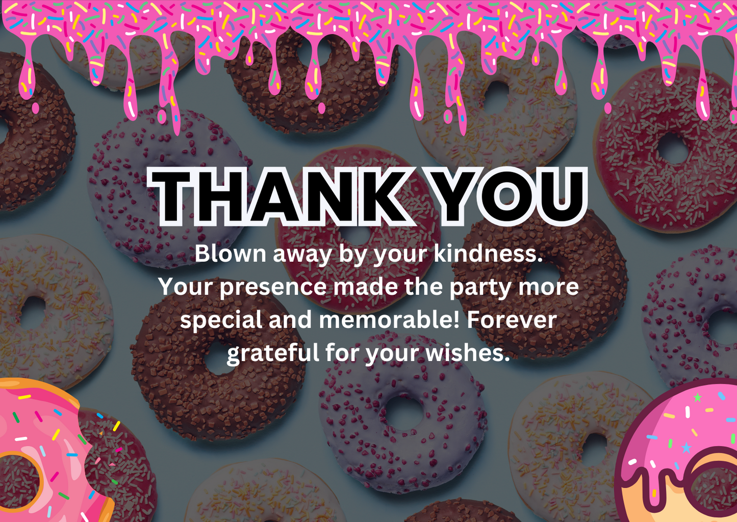 Donut Birthday Thank You Card For Your Birthday