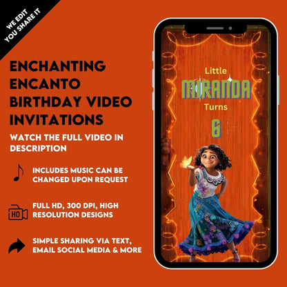 Enchanting Encanto Birthday Video Invitations | Encanto Memorable Birthday Invite