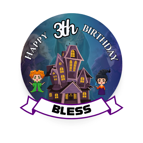 Enchanting Hocus Pocus Birthday Cake Topper