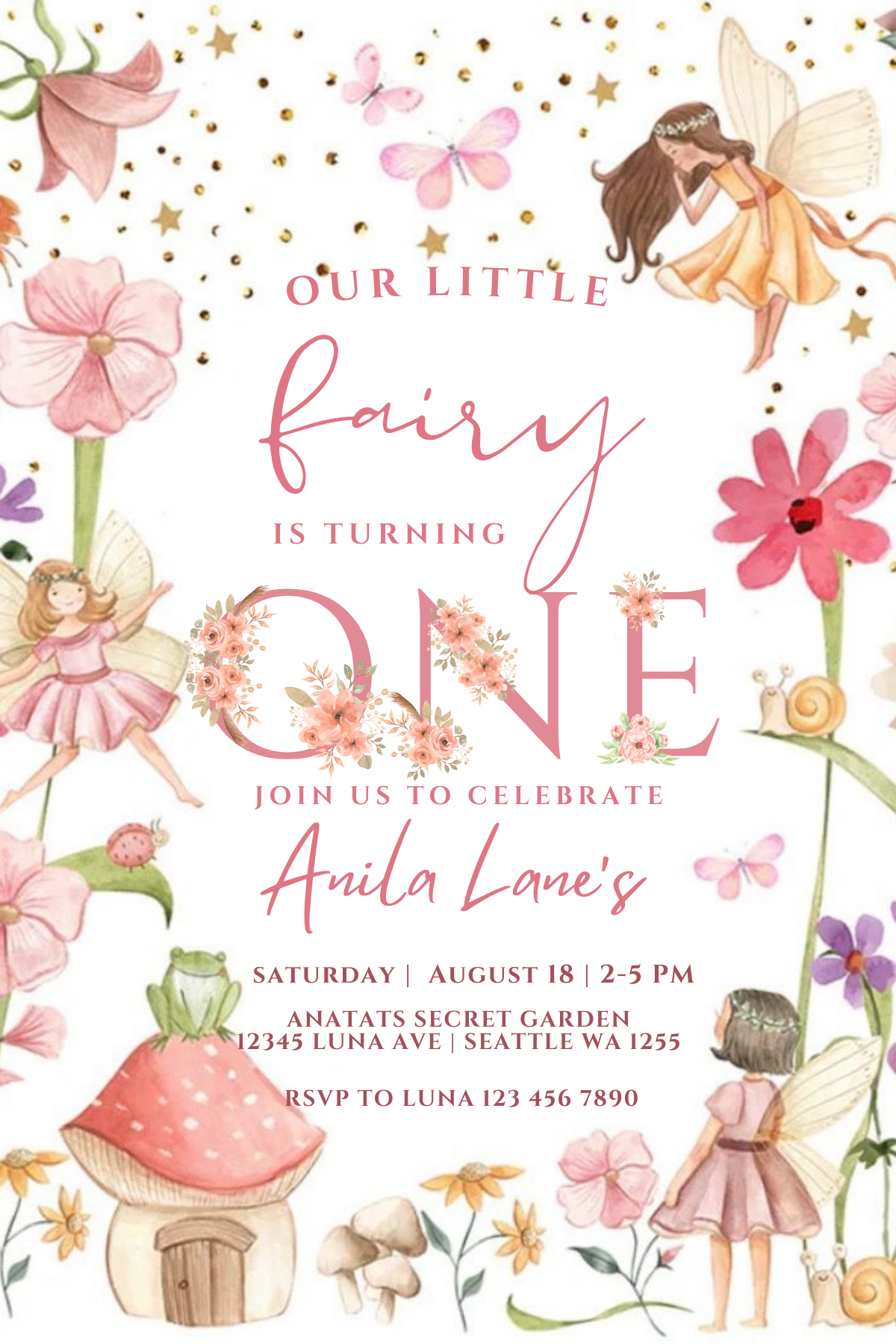 Digital Fairy Birthday Invitation | Enchanting and Interactive Online ...