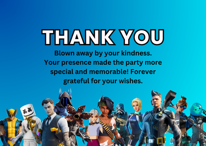 Fortnite Birthday Thank You Card For Your Birthday