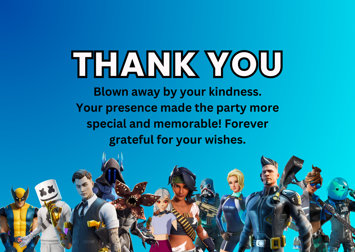 Fortnite Birthday Thank You Card For Your Birthday – Mr.Invites