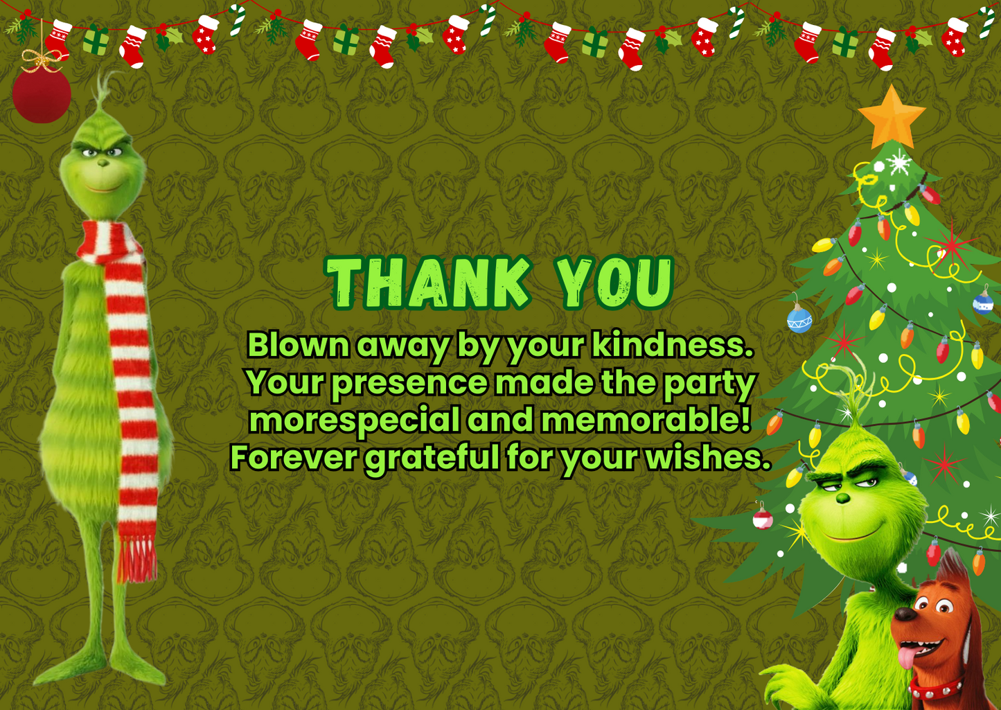 Merry Grinchmas Thank You Card