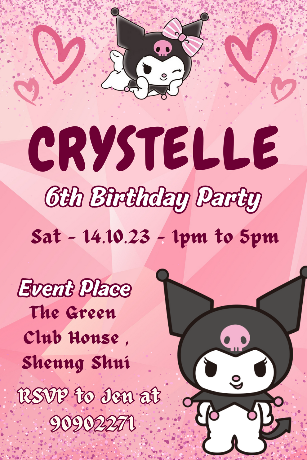 Kuromi Birthday Card Invitation - Cute and Trendy Designs for a Memora ...