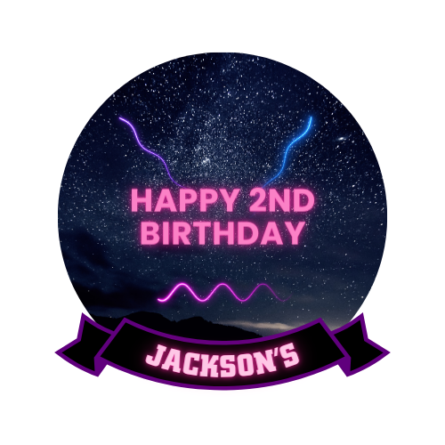 Laser Tag Arcade Birthday Cake Topper