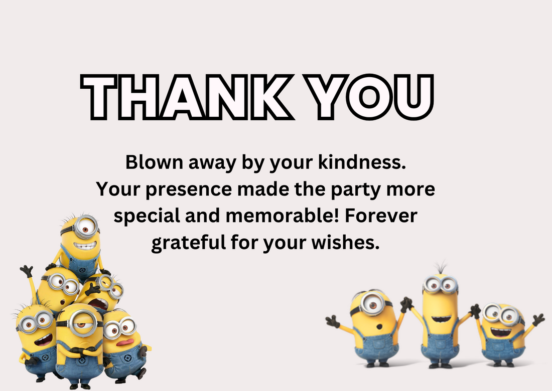 Fun and Animated Minions Birthday Thank You Card for Your Birthday – Mr ...