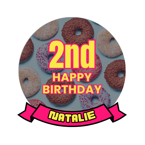 Donut Birthday Theme Cake Topper