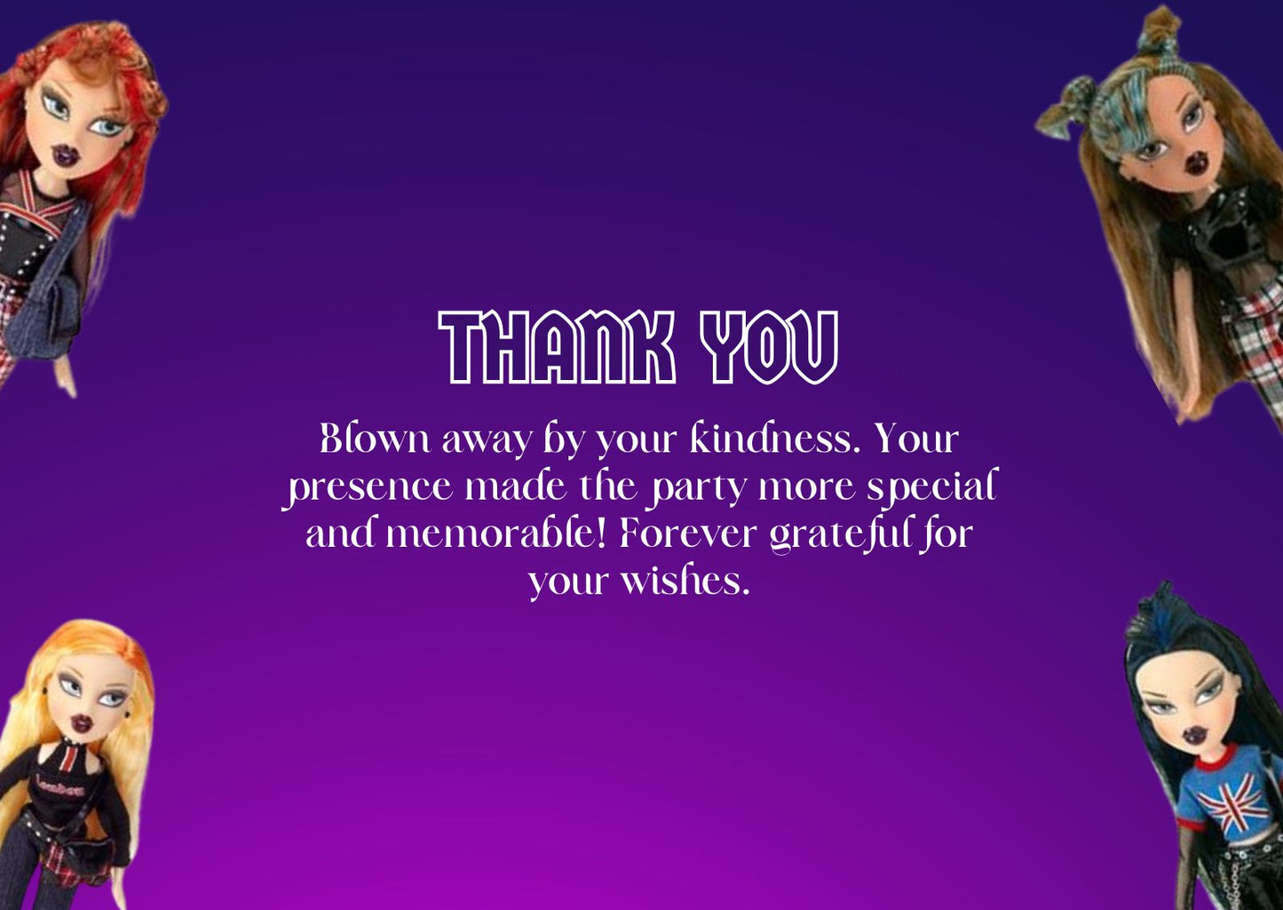 Bratz Birthday ThankYou Card