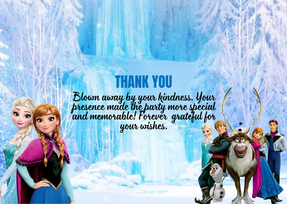 Frozen Birthday Thank You Card