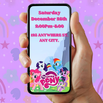 My Little Pony Birthday Video Invitation | Litle Pony Custom Party Invite