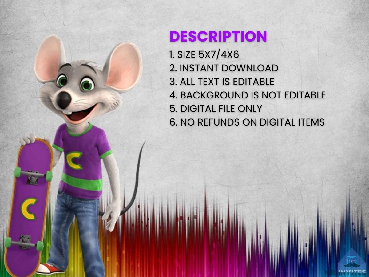 online-chuck-e-cheese-birthday-invitation-digital-birthday-party-inv-mr-invites for Free Chuck E Cheese Printable Invitations Online Chuck E Cheese Birthday Invitation | Digital Birthday Party Inv – Mr. Invites for Free Chuck E Cheese Printable Invitations