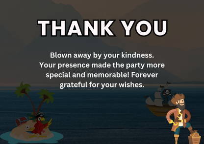 Pirates Birthday Thank You Card for Your Birthday