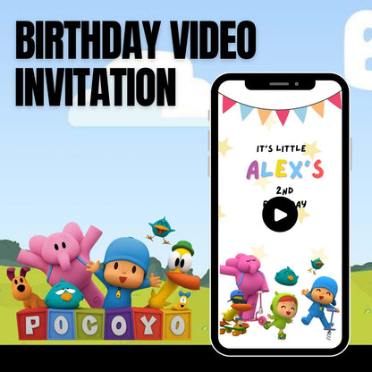 Pocoyo Birthday Party Video Invitation | Personalized Animated Party Invite