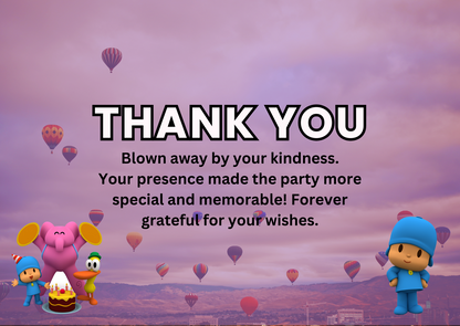 Pocoyo Birthday Thank You Card For Your Birthday