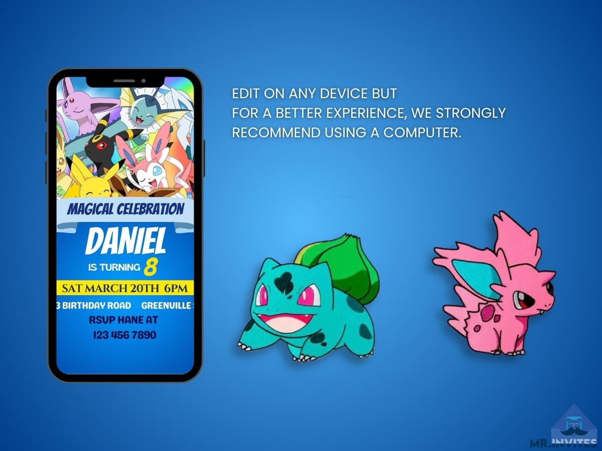 Pokemon Birthday Party Digital Invitation | Customize and Share Mr.Invites Pokemon Birthday Party Digital Invitation | Customize and Share Mr.Invites