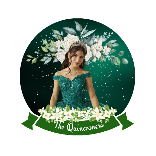 Quinceanera Cake Topper - Quinceanera Emerald Green Cake Topper