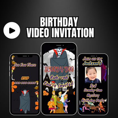 Scooby Doo Birthday Video Invitation | Animated Scooby Doo Invite