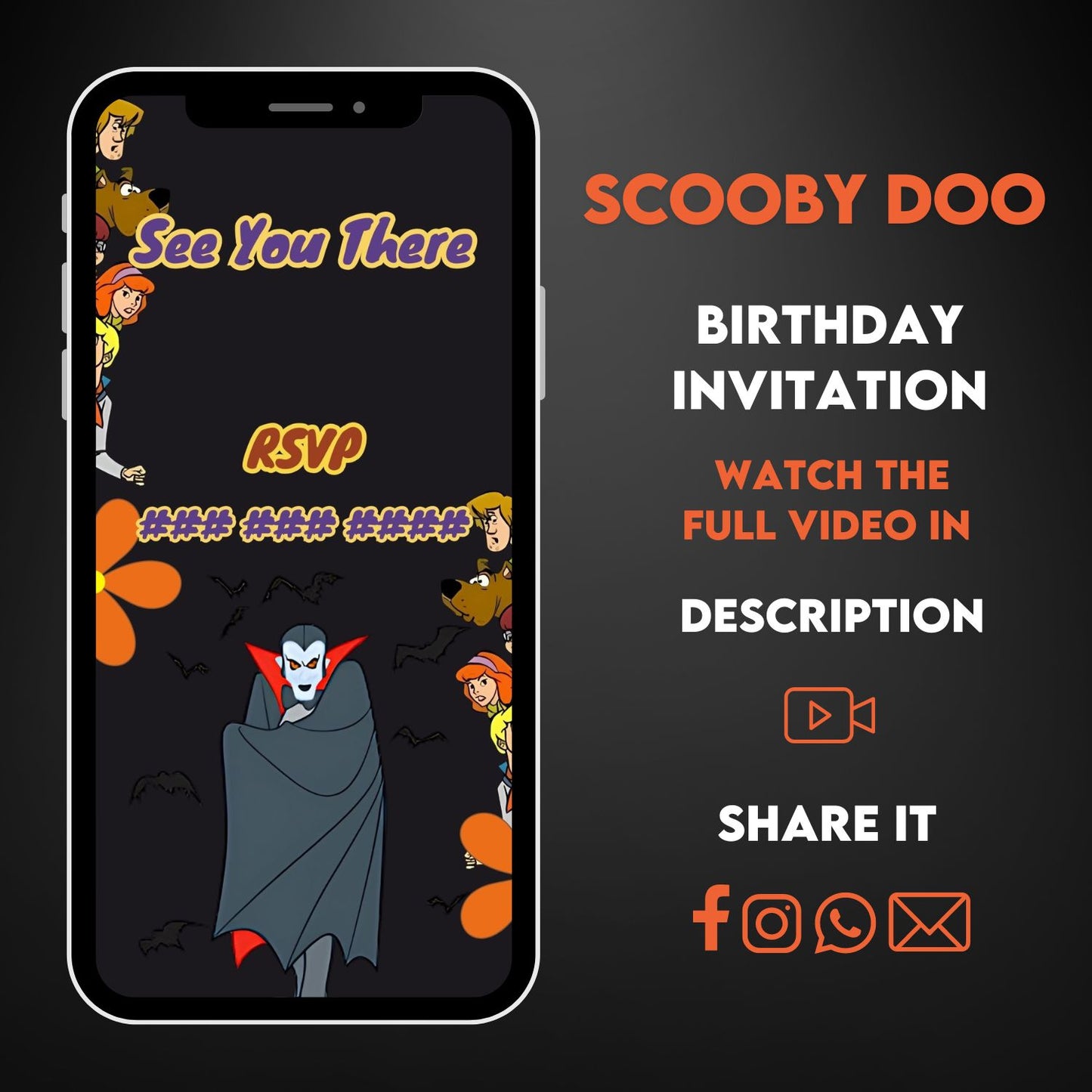 Scooby Doo Birthday Video Invitation | Animated Scooby Doo Invite