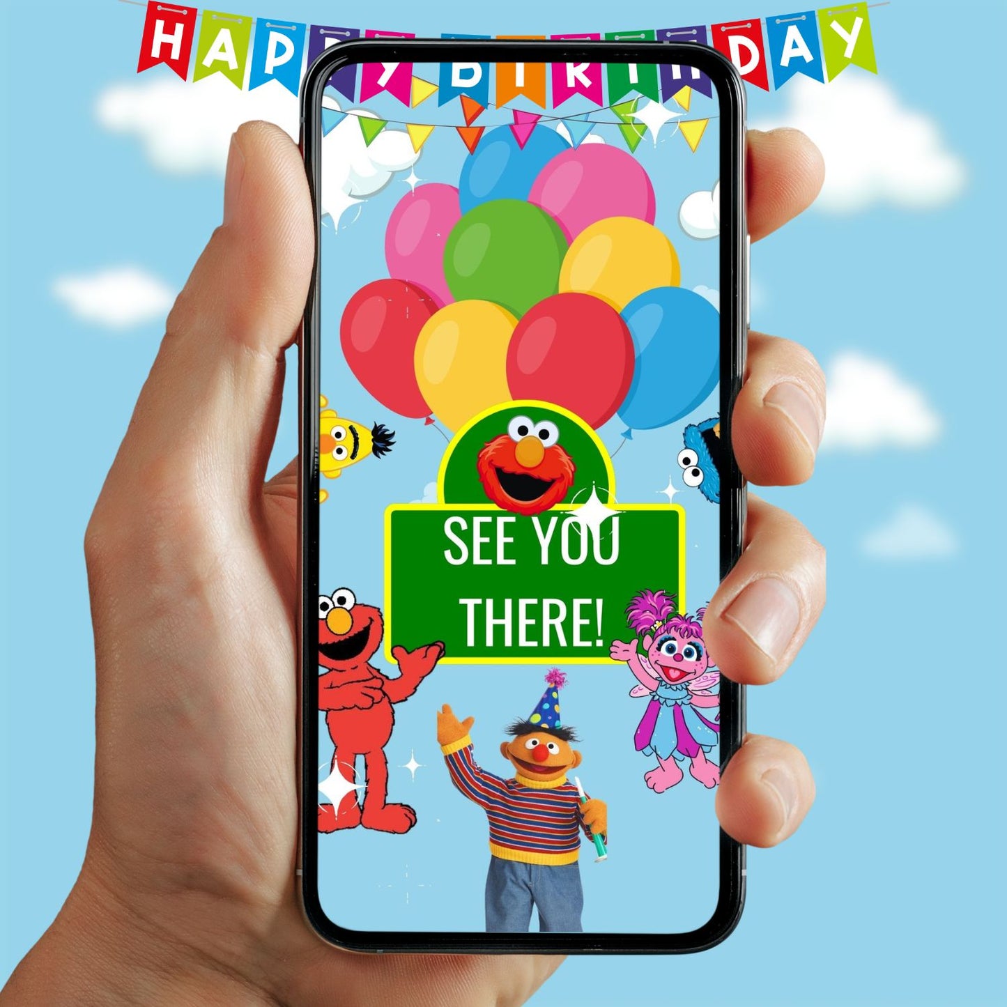 Sesame Street Birthday Video Invitations