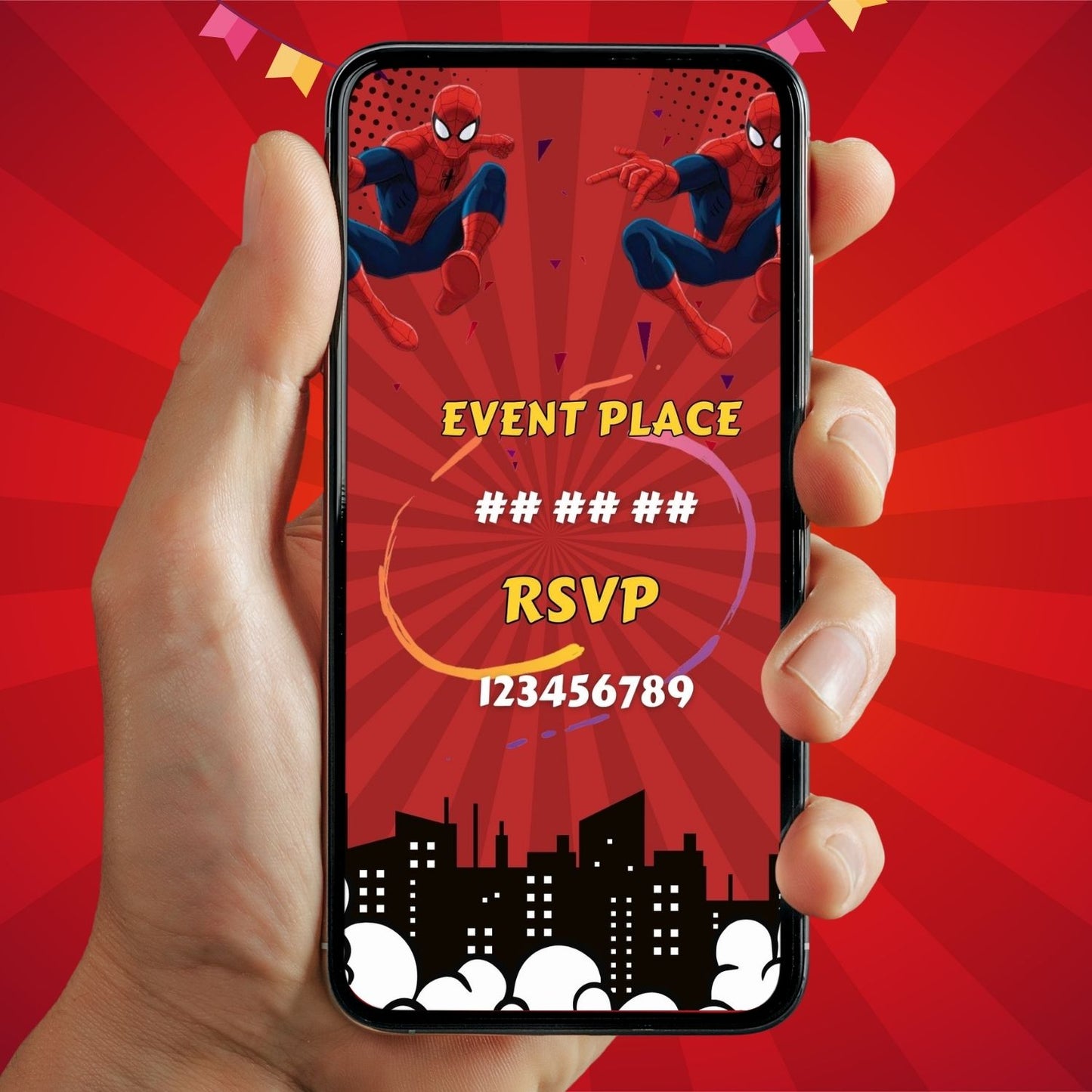 Spiderman Birthday Video Invitation