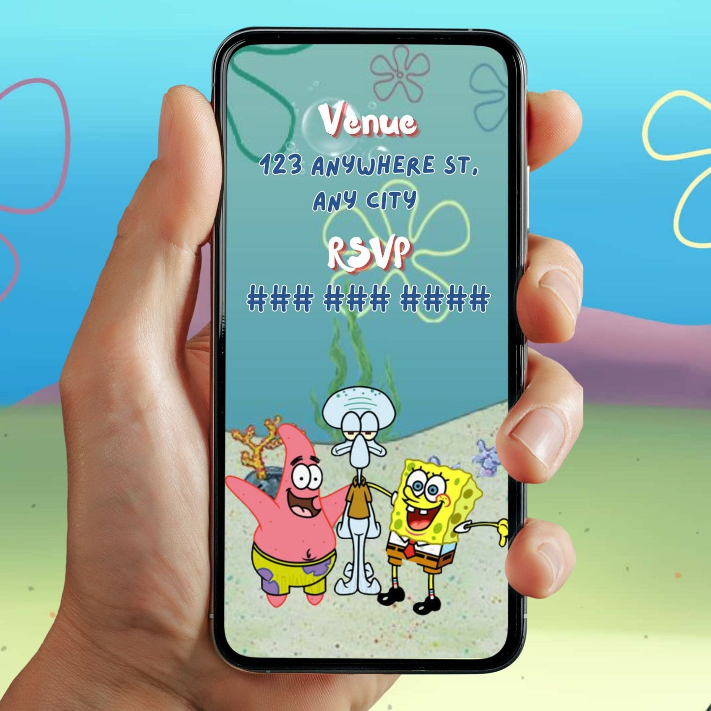 Spongebob Birthday Party Video Invitation | Kids Party Animated Invite