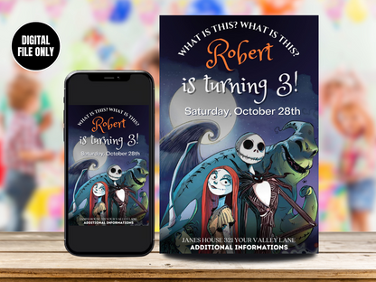 The Nightmare Before Christmas Birthday Invitation Template