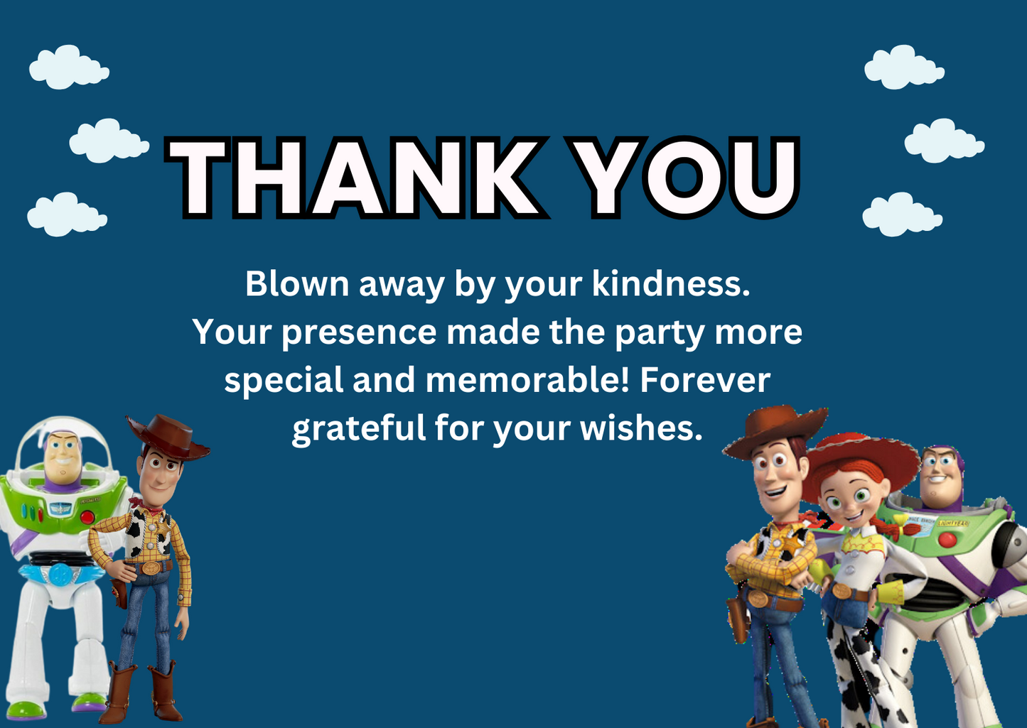 Toy Story Land Birthday Thank You Card for Your Birthday