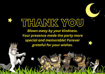 Wild Thing Birthday Thank You Card For Your Birthday