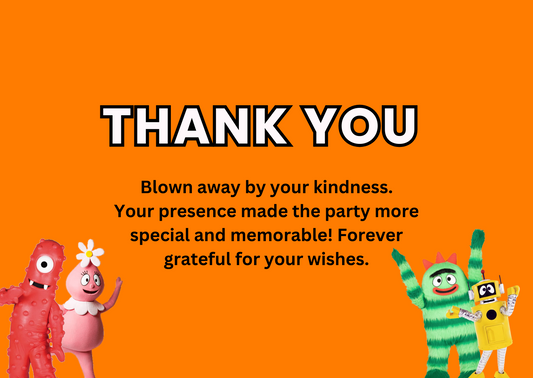 Yo Gabba Gabba Birthday Thank You Card For Your Birthday