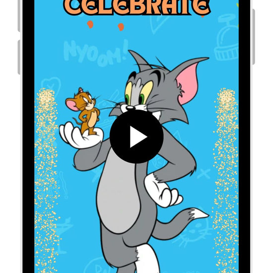 Animated Tom and Jerry 8th Birthday Invitation | Tom and Jerry Birthday Video Invitation