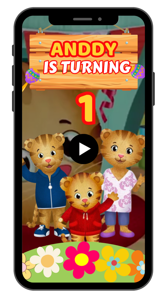 Daniel Tiger Birthday Party video Invitation 