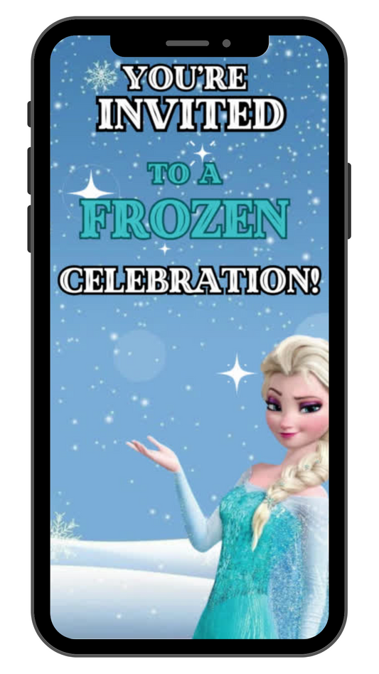 Frozen Birthday Video Invitations Animated Frozen Video Invitation