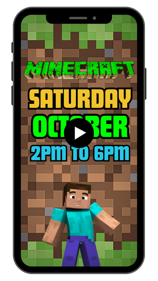 Immersive Minecraft Birthday Video Invitation  Create an Epic Celebration