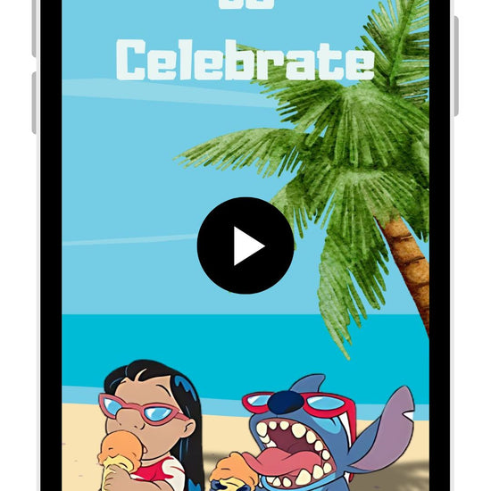 Lilo and Stitch Birthday Video Invitation