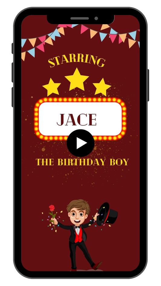 Animated Circus Birthday Invitation | Circus Birthday Video Invite