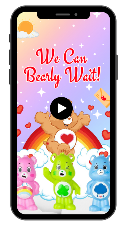 Care Bears Baby Shower Birthday Party Digital Invitation | Customizable and Fun