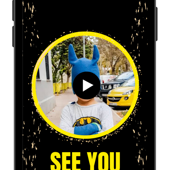 Batman Birthday Videi Invitation - Superhero-Themed Party Invite | Personalized Design