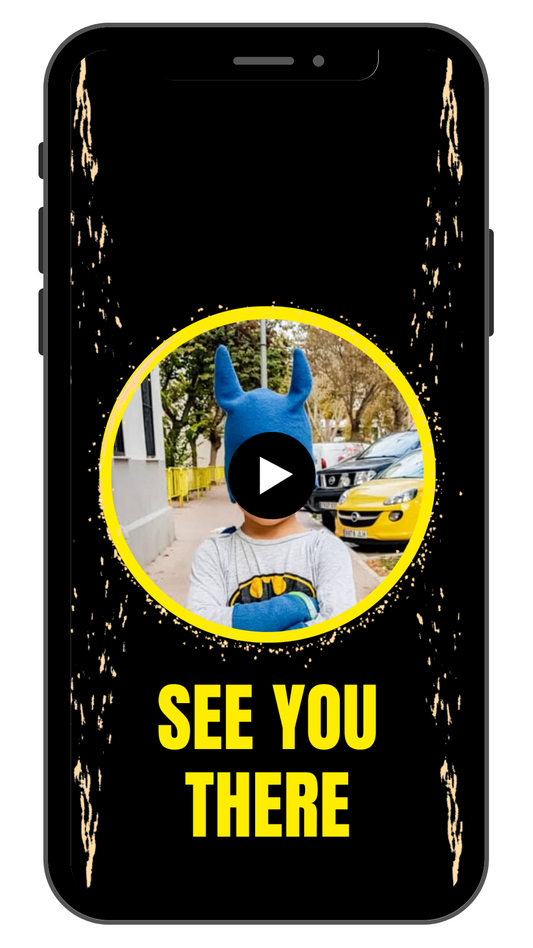 Batman Birthday Videi Invitation - Superhero-Themed Party Invite | Personalized Design