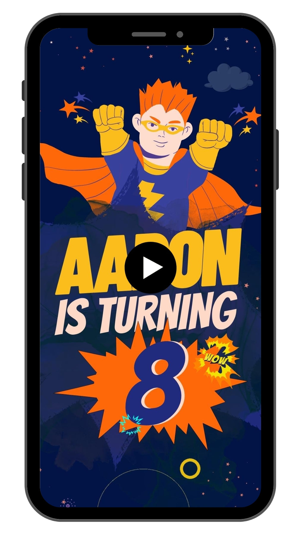 Baby Super Hero Video Birthday Invitations Animated Superhero Birthd