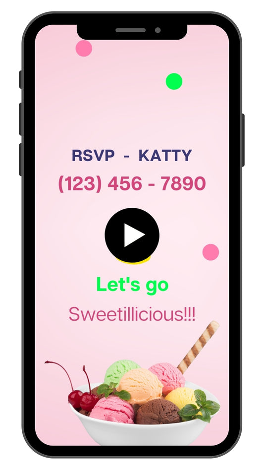 Sweet Sugar Rush Birthday Party Video Invitation | Sugar Factory Birthday Video Invite