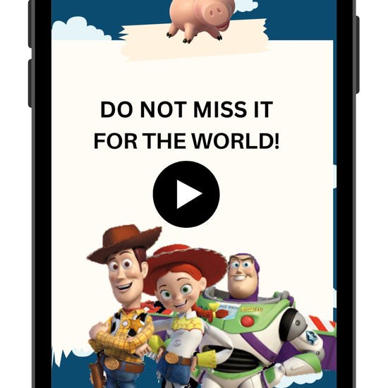 Toy Story Birthday Video Invitation - Toy Story Theme Birthday Party Invite